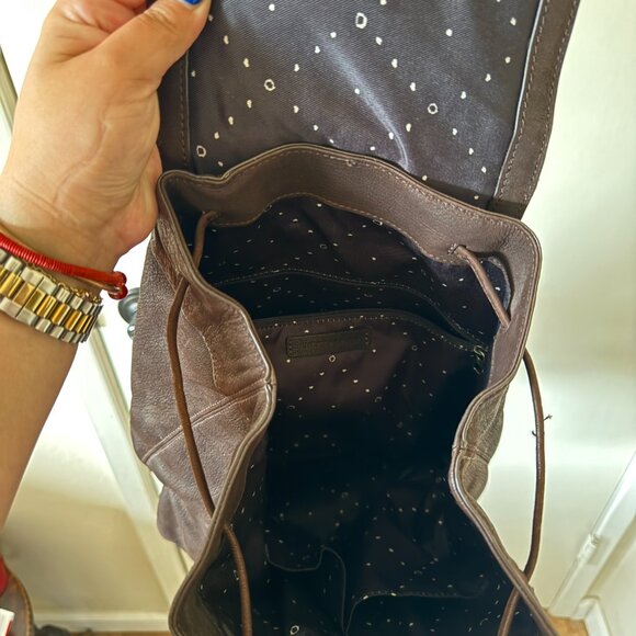 Lucky Brand Fringe Leather Backpack - Picture 6 of 7